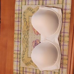 Enchanting (brand) white Strapless bra